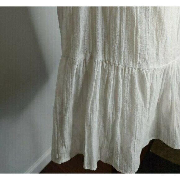 BCBGMaxAzria Dress XXS White Gauzy Resort Beach Beckie Off Shoulder - Picture 5 of 11